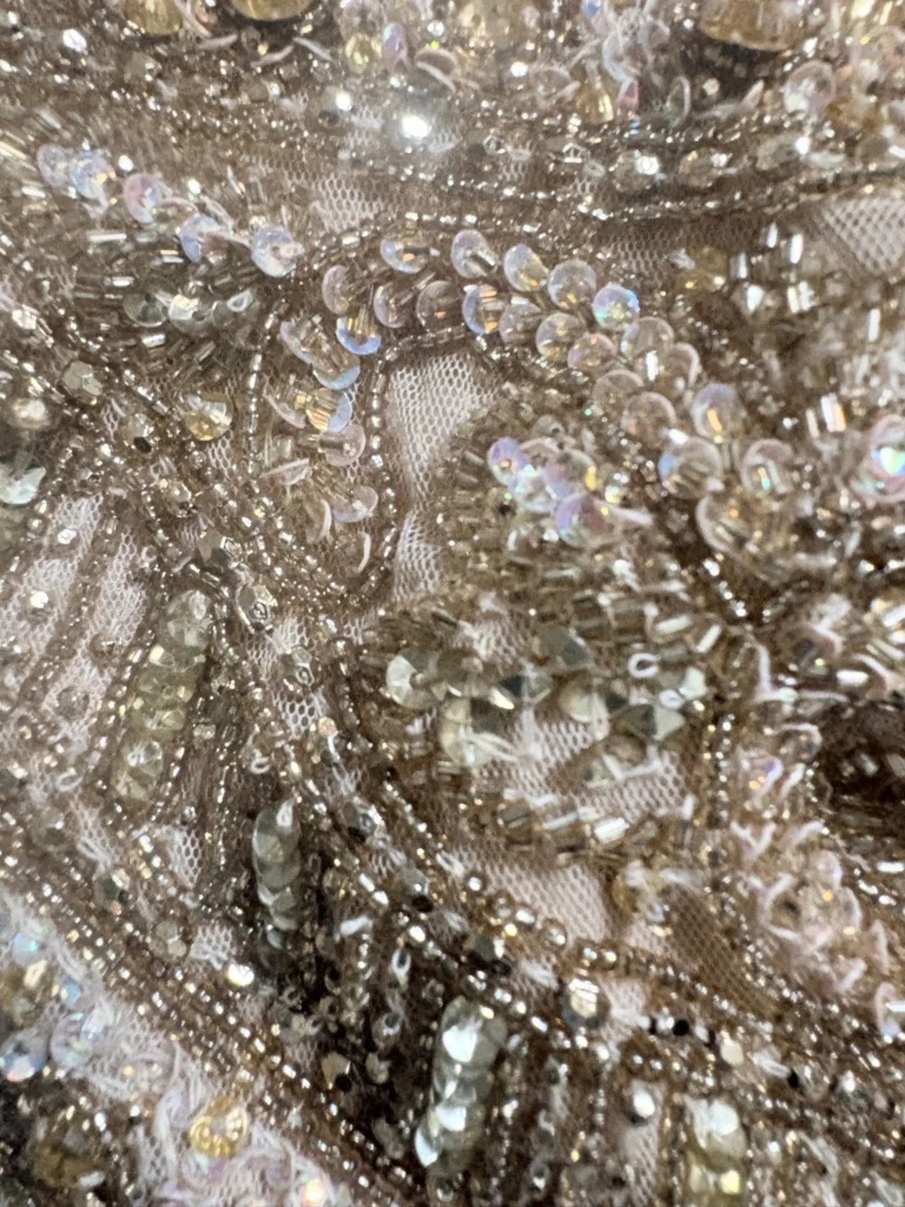 Jovani Gold Embellished one shoulder Evening Maxi Formal Gown with High Slit - Picture 4 of 12
